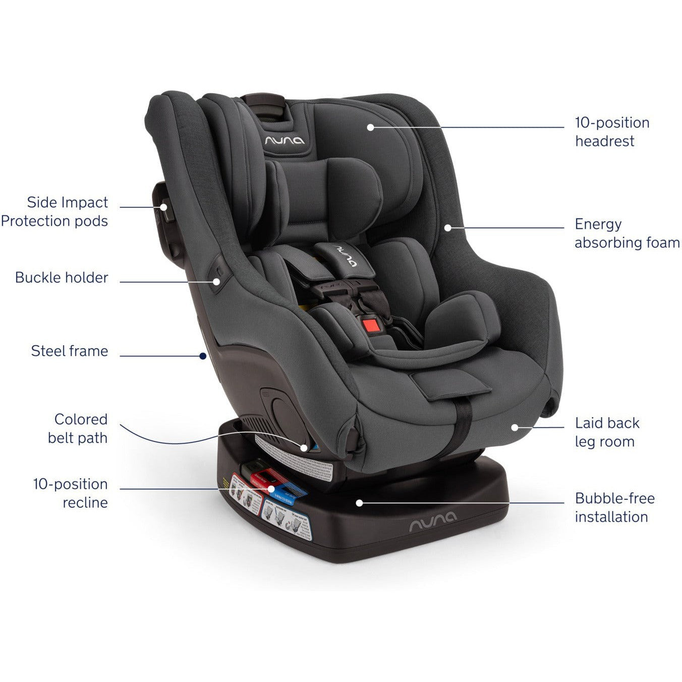 Nuna Rava Fire Retardant-Free Convertible Car Seat