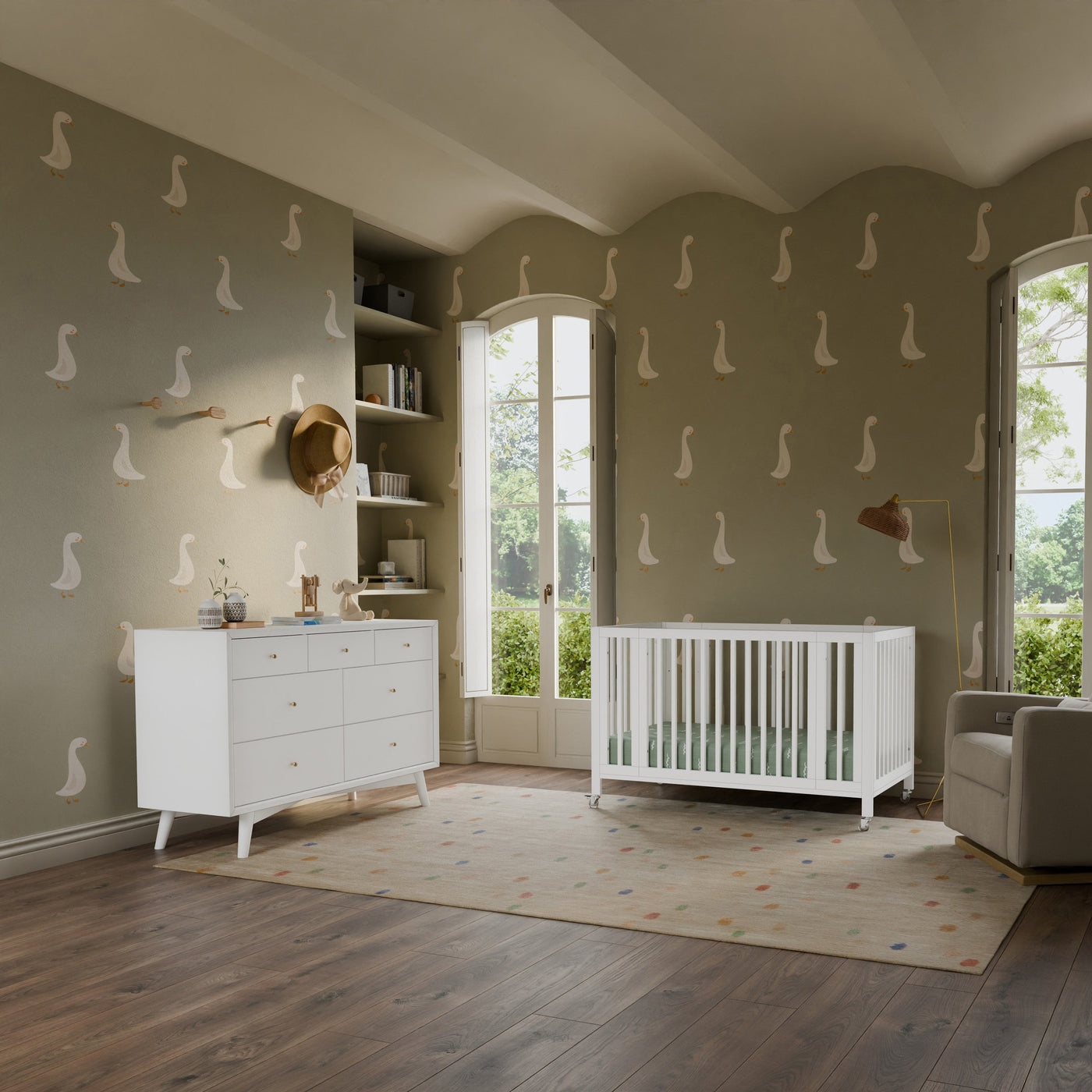 Babyletto Rolli 9-in-1 Convertible All-Stages Crib with Bassinet & Toddler Bed Conversion Kits