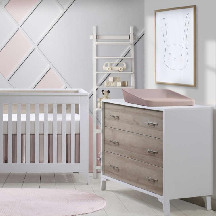 modern convertible crib with dresser Newport Cottage Convertible Crib and Dresser