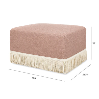 Namesake Crawford Gliding Ottoman | Boucle with Tassel Fringe