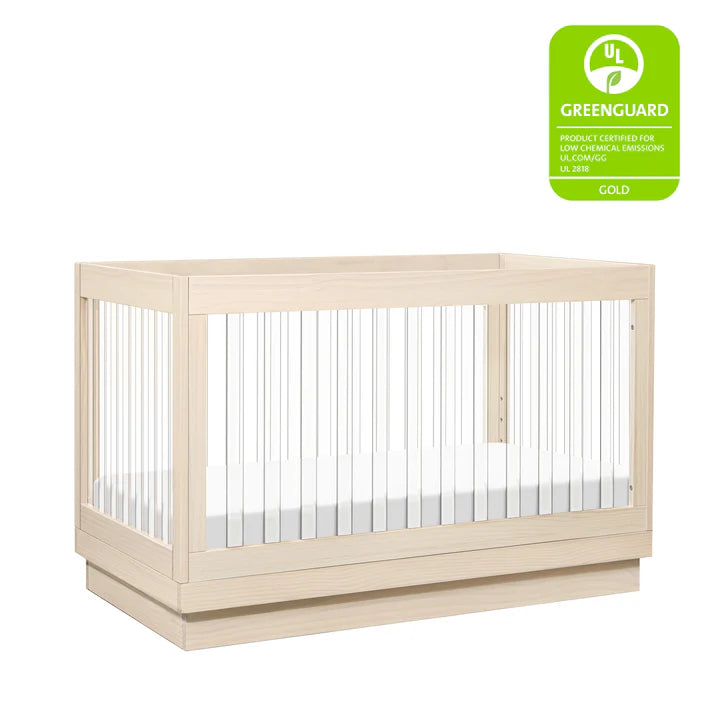 Babyletto Harlow 3-in-1 Convertible Acrylic Crib with Toddler Bed Conversion Kit