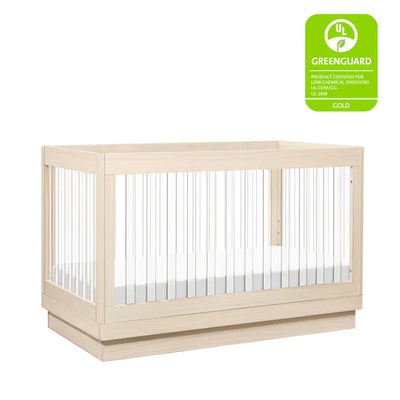 Babyletto Harlow 3-in-1 Convertible Acrylic Crib with Toddler Bed Conversion Kit