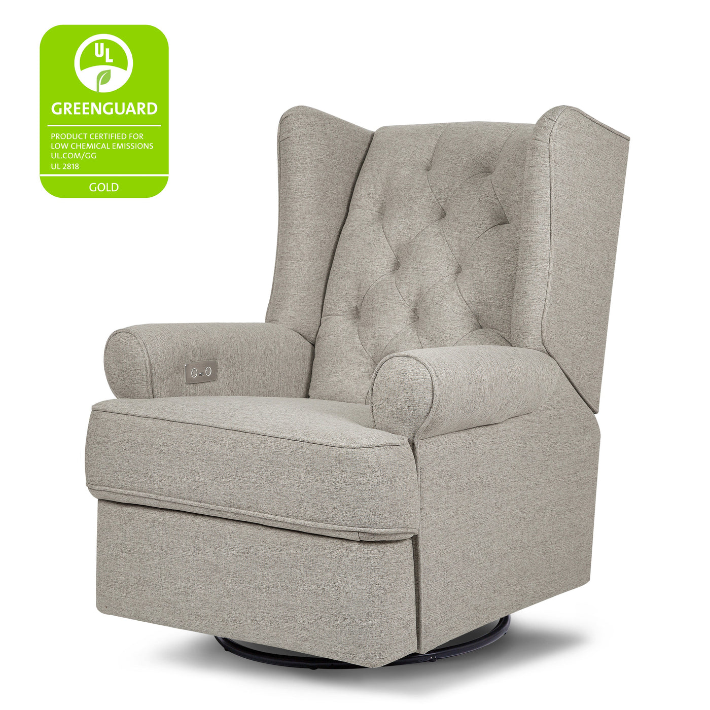 Namesake Harbour Electronic Recliner and Swivel Glider in Eco-Performance Fabric with USB port | Water Repellent & Stain Resistant