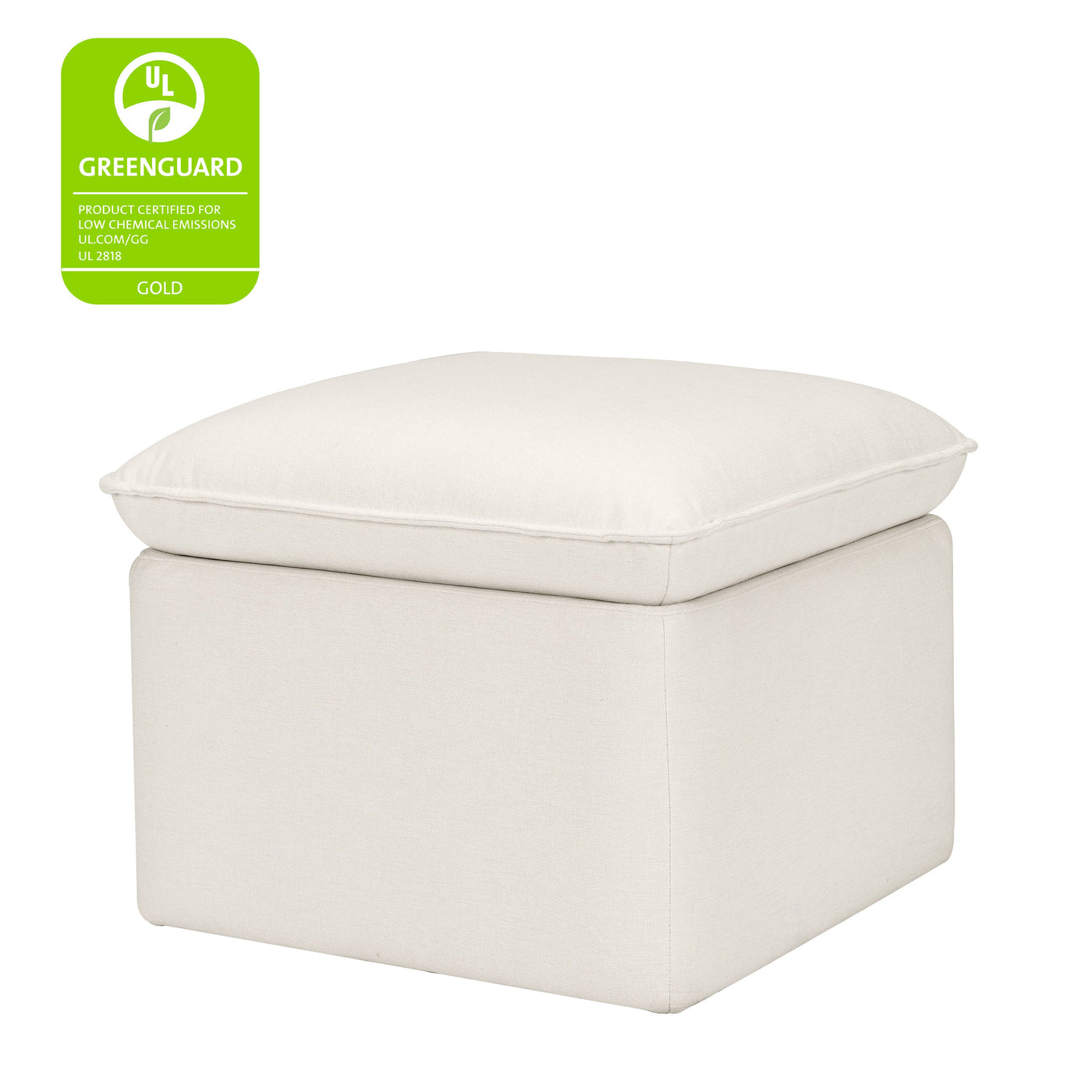 Babyletto Cali Storage Ottoman in Eco-Performance Fabric | Water Repellent & Stain Resistant