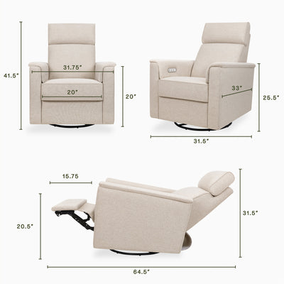 Namesake Willa Plus Power Glider Recliner + Power Headrest