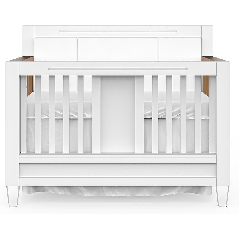 Tufted white crib top