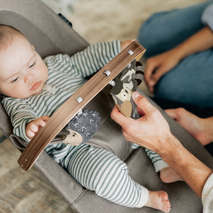 uppababy vista toy bar UPPAbaby Mira Bouncer Forest Fun Toy Bar – Berg's Baby & Teen Furniture