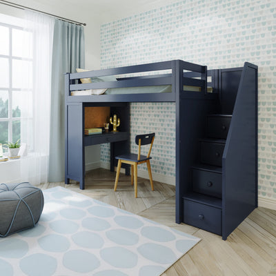 Jackpot Deluxe "BRIGHTON"  Staircase Loft Bed Study