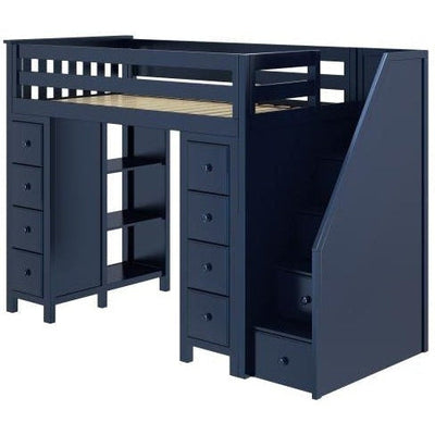 Jackpot Deluxe "CHESTER" Staircase Loft Bed Storage + Storage