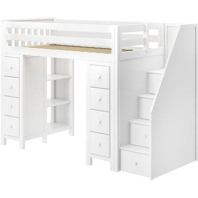 Jackpot Deluxe "CHESTER" Staircase Loft Bed Storage + Storage