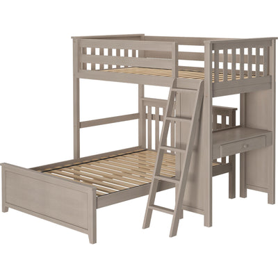 Jackpot Deluxe "CANTEBURY"  Twin Loft Bed Study + Full Bed