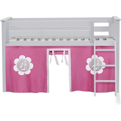 Jackpot Deluxe Twin Play Loft with Pink/White Curtain