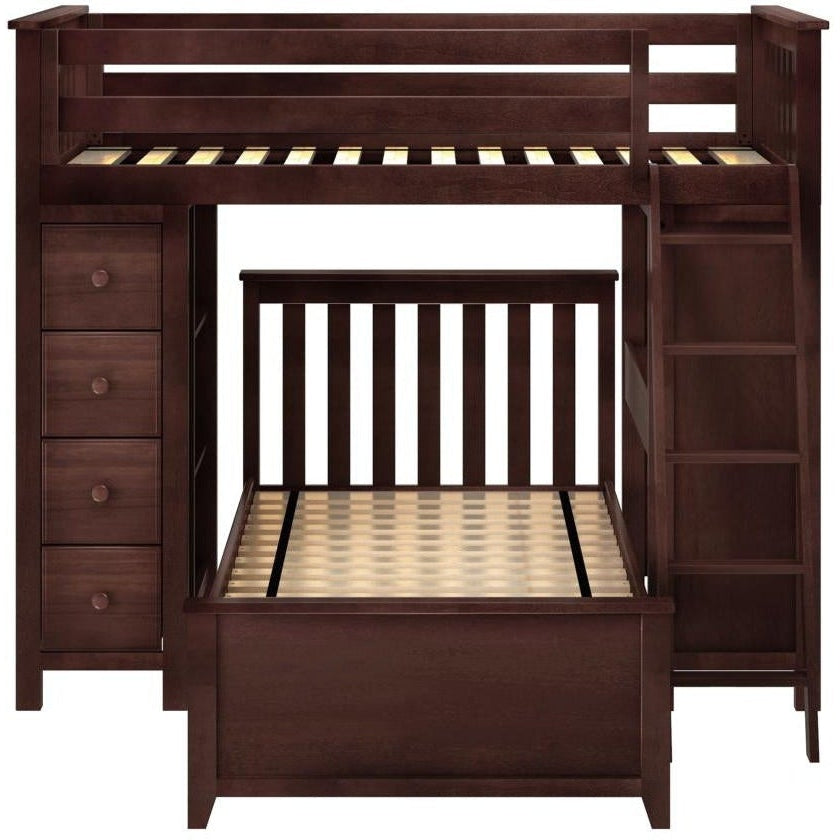 Jackpot Deluxe "KENSINGTON 1" Loft Bed Storage Study + Twin Bed