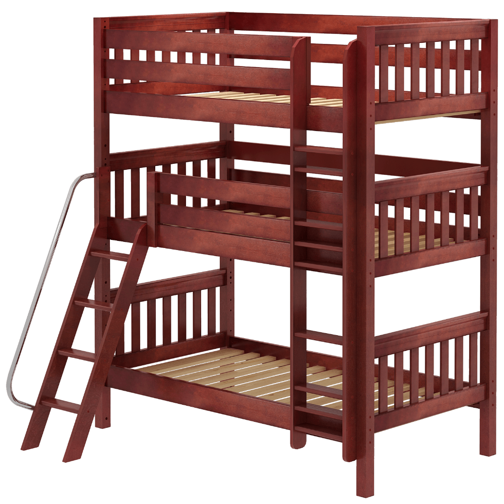 Maxtrix Twin Triple Bunk Bed with Ladder Berg s Baby Teen Furniture