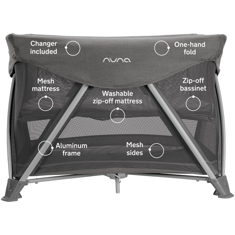 Nuna SENA Aire Playard with Zip-Off Bassinet Changer