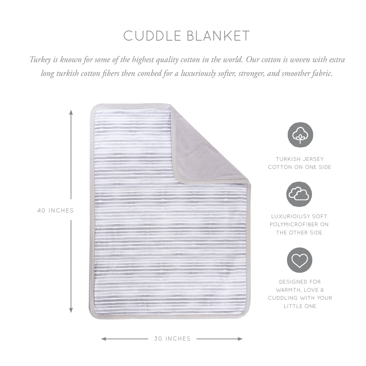 Oilo Ink Stripe Cuddle Blanket
