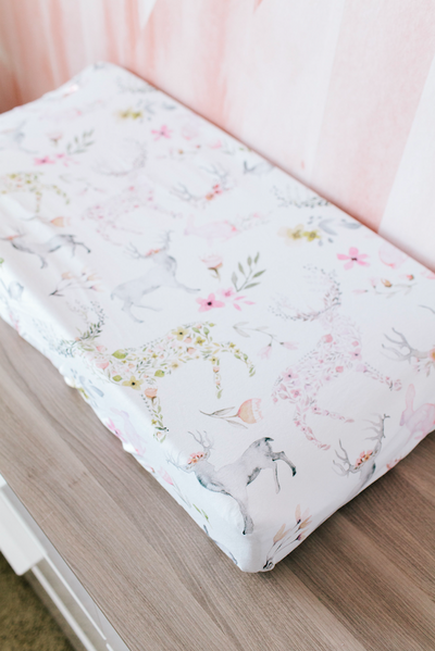Oilo Woodland Fawn Jersey Changing Pad Cover