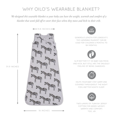 Oilo Zebra Wearable Blanket