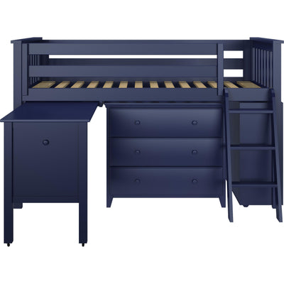 Jackpot Deluxe "WINDSOR 2" Twin Storage Loft Bed with Dresser